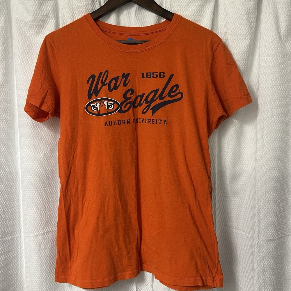 Women's Auburn University Tigers Orange NCAA SS Tshirt Large Fitted EXCELLENT